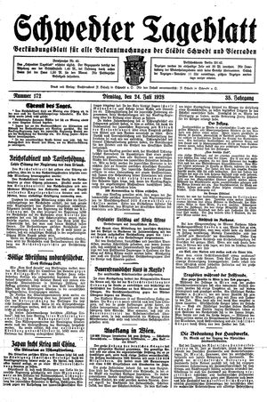 Schwedter Tageblatt vom 24.07.1928