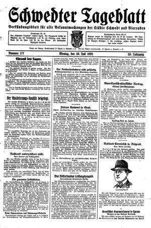 Schwedter Tageblatt vom 30.07.1928