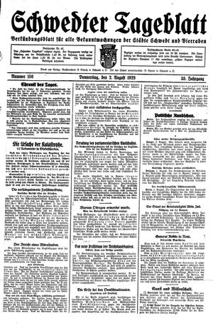 Schwedter Tageblatt vom 02.08.1928
