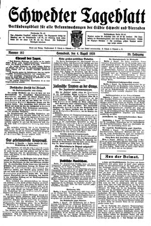 Schwedter Tageblatt vom 04.08.1928