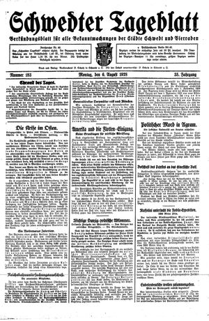 Schwedter Tageblatt vom 06.08.1928