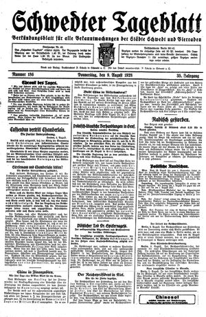 Schwedter Tageblatt vom 09.08.1928