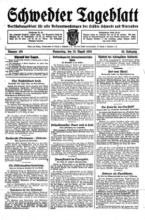 Schwedter Tageblatt vom 23.08.1928