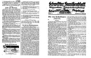 Schwedter Tageblatt vom 25.08.1928