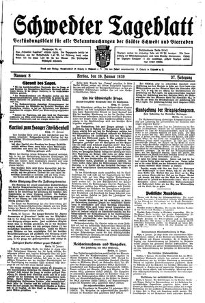 Schwedter Tageblatt vom 10.01.1930