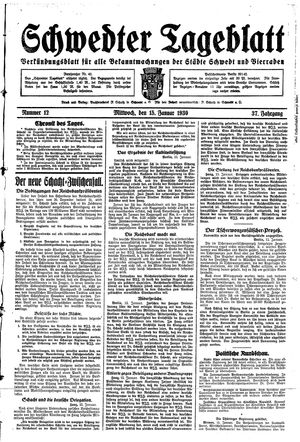 Schwedter Tageblatt vom 15.01.1930