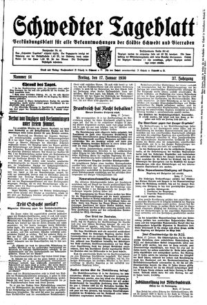 Schwedter Tageblatt on Jan 17, 1930