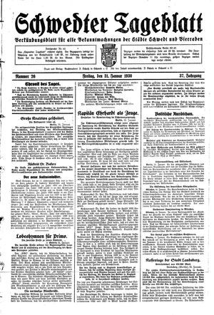 Schwedter Tageblatt vom 31.01.1930