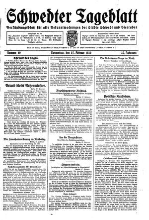 Schwedter Tageblatt on Feb 27, 1930