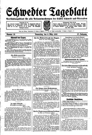 Schwedter Tageblatt vom 06.03.1930