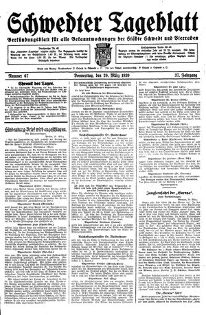 Schwedter Tageblatt on Mar 20, 1930