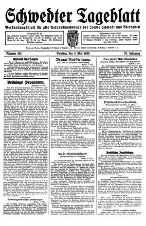 Schwedter Tageblatt vom 06.05.1930