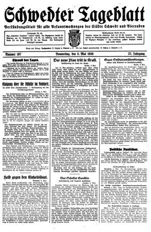 Schwedter Tageblatt vom 08.05.1930