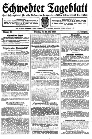 Schwedter Tageblatt vom 13.05.1930