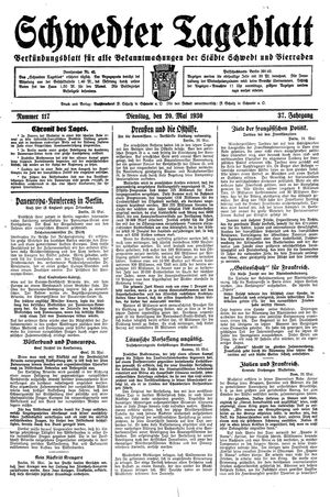 Schwedter Tageblatt vom 20.05.1930