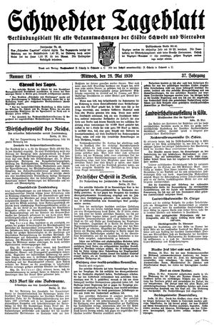 Schwedter Tageblatt vom 28.05.1930
