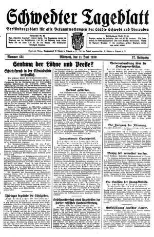 Schwedter Tageblatt vom 11.06.1930