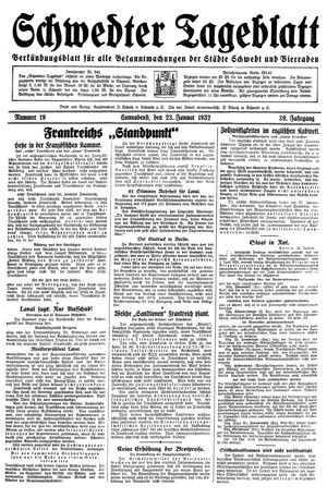 Schwedter Tageblatt on Jan 23, 1932