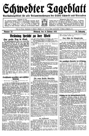 Schwedter Tageblatt vom 10.02.1932