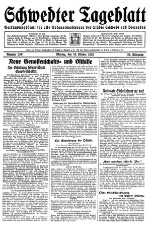 Schwedter Tageblatt vom 24.10.1932