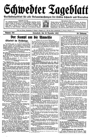 Schwedter Tageblatt vom 10.12.1932