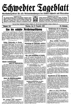 Schwedter Tageblatt on Dec 27, 1932