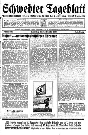 Schwedter Tageblatt vom 09.11.1933