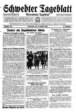 Schwedter Tageblatt vom 18.10.1934
