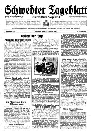 Schwedter Tageblatt vom 24.10.1934