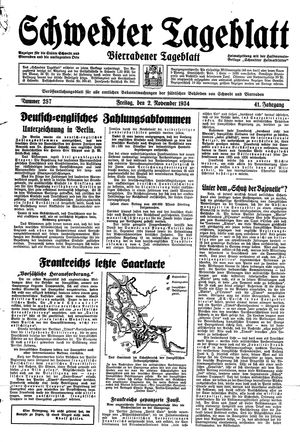 Schwedter Tageblatt vom 02.11.1934
