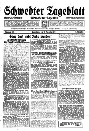 Schwedter Tageblatt vom 03.11.1934
