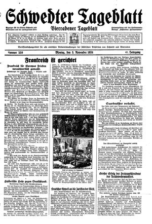 Schwedter Tageblatt vom 05.11.1934