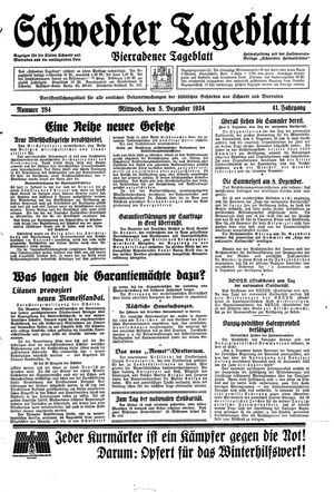 Schwedter Tageblatt on Dec 5, 1934