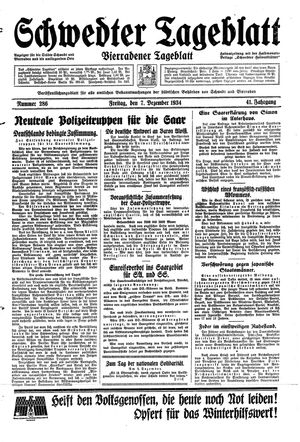 Schwedter Tageblatt on Dec 7, 1934