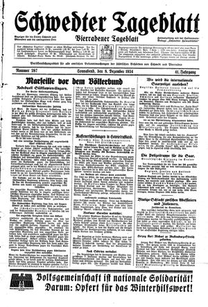 Schwedter Tageblatt on Dec 8, 1934