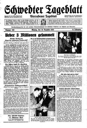Schwedter Tageblatt vom 10.12.1934