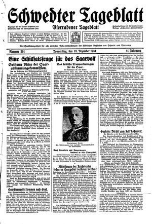 Schwedter Tageblatt vom 13.12.1934