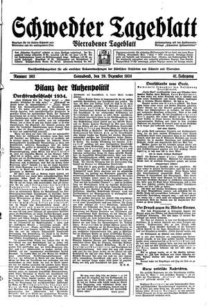 Schwedter Tageblatt vom 29.12.1934