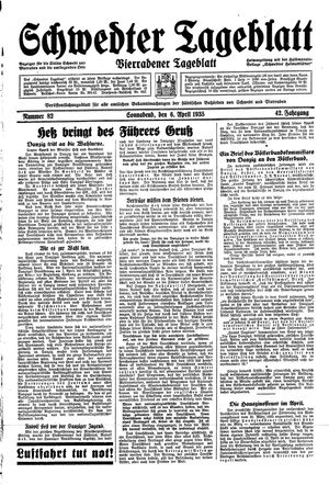 Schwedter Tageblatt vom 06.04.1935
