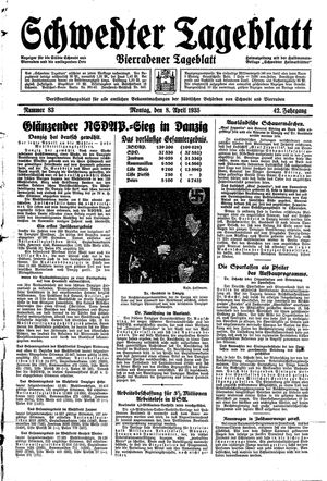 Schwedter Tageblatt vom 08.04.1935