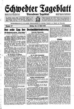 Schwedter Tageblatt vom 12.04.1935