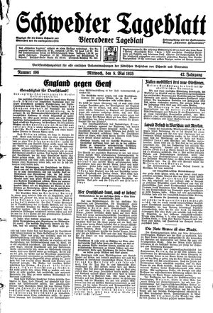 Schwedter Tageblatt vom 08.05.1935