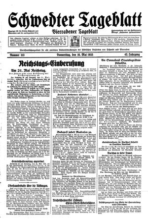 Schwedter Tageblatt on May 16, 1935