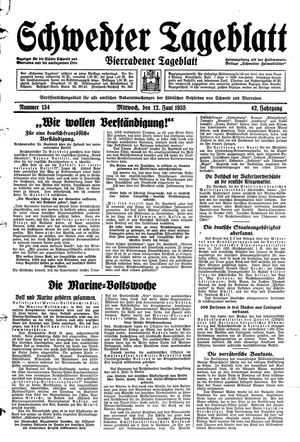 Schwedter Tageblatt vom 12.06.1935