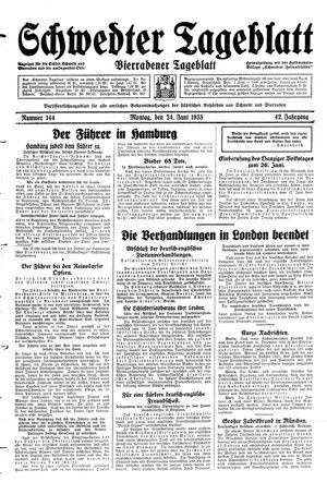 Schwedter Tageblatt vom 24.06.1935