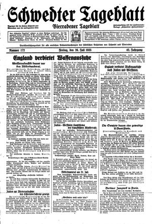 Schwedter Tageblatt vom 26.07.1935