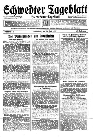 Schwedter Tageblatt vom 27.07.1935