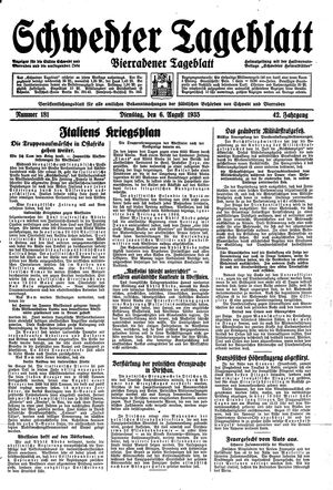 Schwedter Tageblatt on Aug 6, 1935
