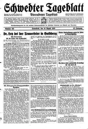 Schwedter Tageblatt vom 10.08.1935