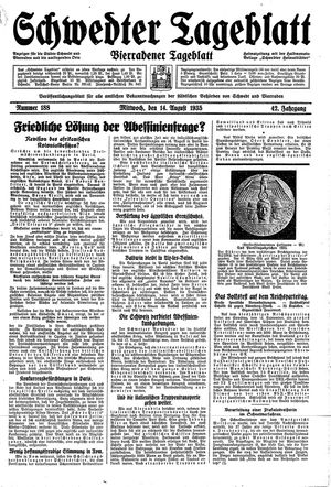 Schwedter Tageblatt on Aug 14, 1935